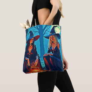 Bolso De Tela Caldero Embrujado de Brujas Místicas