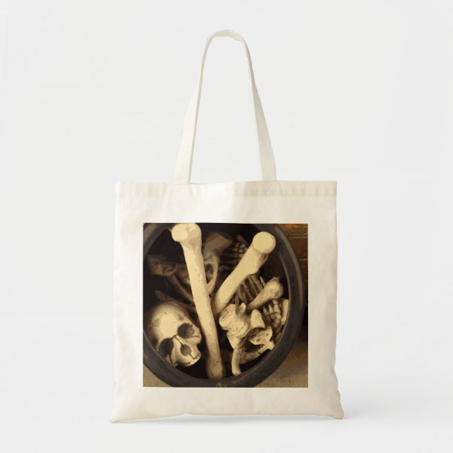 Bolso De Tela Calderón de huesos. (Frente)