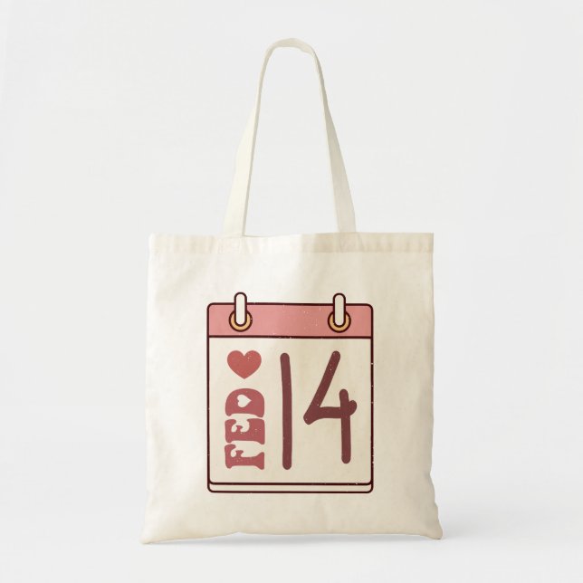 Bolso De Tela Calendario el día de San Valentín (Frente)