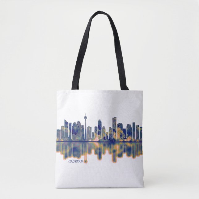Bolso De Tela Calgary Skyline (Anverso)