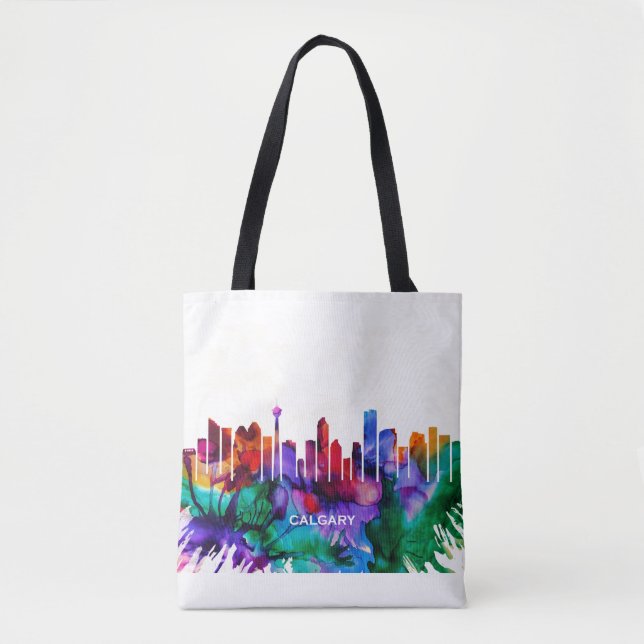 Bolso De Tela Calgary Skyline (Anverso)