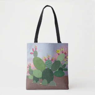 Bolso De Tela Calico Cactus Allover Tote Bag