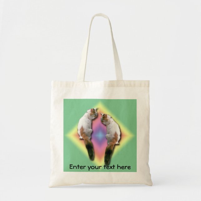 Bolso De Tela Calico Cat y Pastel Diamond (Frente)
