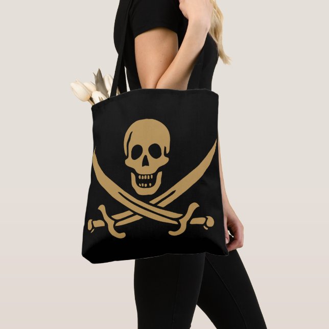 Bolso De Tela Calico Jack, Pirata Azteca de Oro y Pirata de Cutl (Detalle)