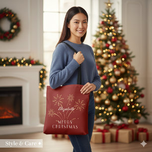 Bolso De Tela Cálida Navidad Decorativa Fiesta