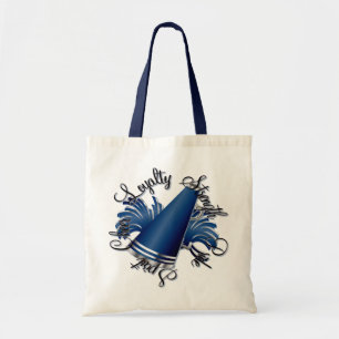 Bolso De Tela Calidades azules y de plata de la alegría