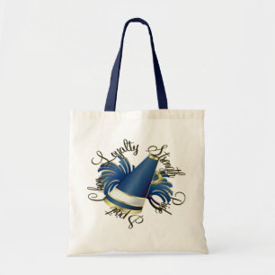 Bolso De Tela Calidades del azul y del oro de la alegría