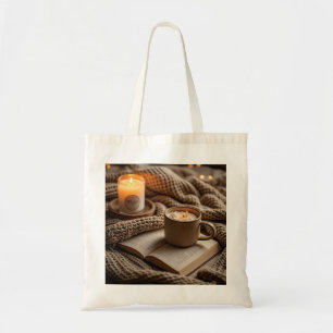 Bolso De Tela Cálidas velas y manta por la noche
