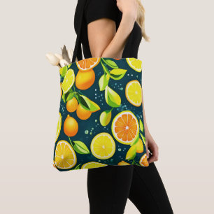 Bolso De Tela Calidoscopio de Cítricos: Una Mezcla Vibrante
