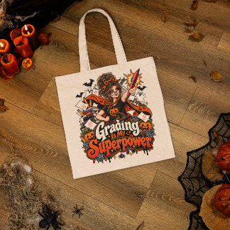 Bolso De Tela Calificar es mi superpoder Regalo de maestro de Ha
