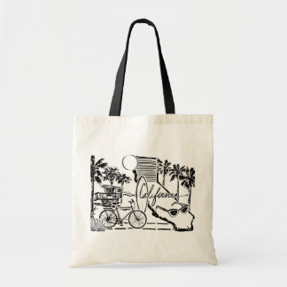 Bolso De Tela California Beach Sketch