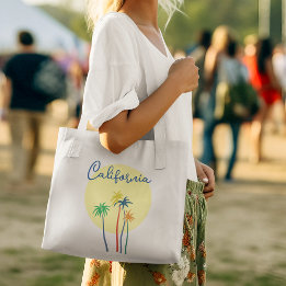 Bolso De Tela California Beach Sunset