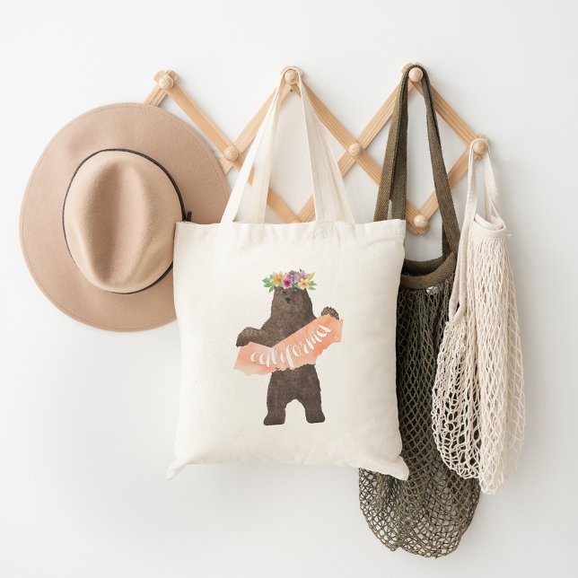 Bolso De Tela California Boho Bear (Subido por el creador)
