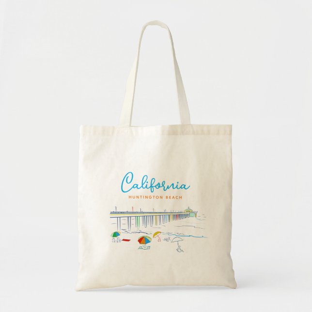 Bolso De Tela California Huntington Beach (Frente)