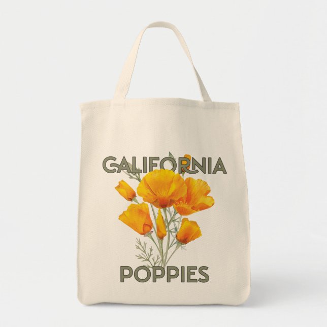 Bolso De Tela California Poppies (Frente)