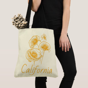 Bolso De Tela California Poppy Crossbody, Tote Bag