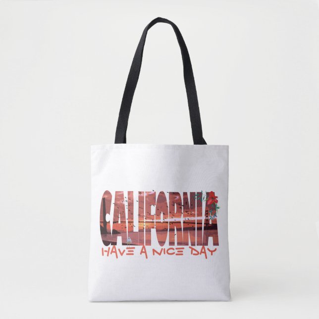 Bolso De Tela California - Que Tengas Un Buen Día (Anverso)