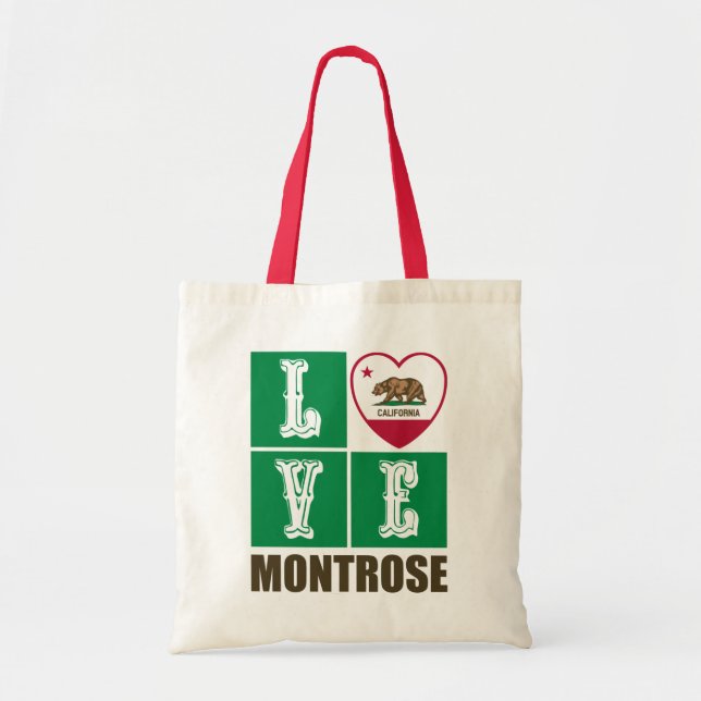 Bolso De Tela California Republic State Flag Heart Montrose (Frente)