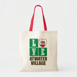 Bolso De Tela California State Flag Heart Love Atwater Village