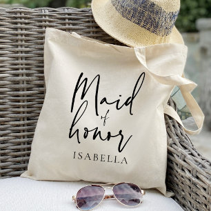 Bolso De Tela Caligrafía dama de honor regalo de boda chic