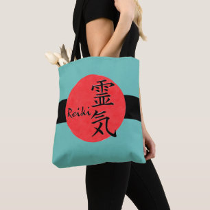 Bolso De Tela Caligrafía De Reiki Y Palabra 1