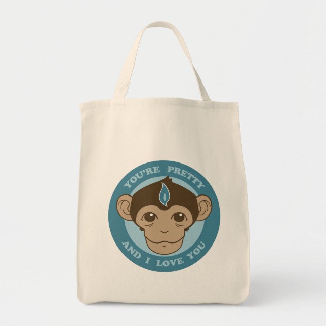 Bolso De Tela Cáliz de la mente del mono (Frente)