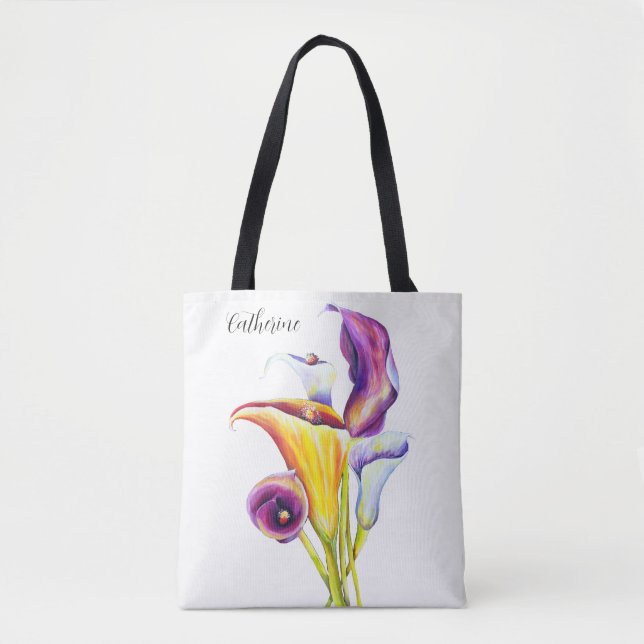 Bolso De Tela Calla Lillies (Anverso)