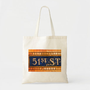 Bolso De Tela Calle 51 Vintage, Times Square, Manhattan, NYC