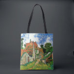 Bolso De Tela Calle del pueblo por Vincent van Gogh<br><div class="desc">Village Street de Vincent van Gogh es una pintura arquitectónica antigua de un post de arte fino que presenta una hilera de casas de campo en un carril rural de la ciudad de Auvers, Francia. Sobre el artista: Vincent Willem van Gogh fue un pintor impresionista de post cuyo trabajo fue...</div>