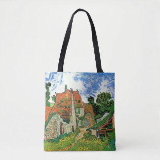 Bolso De Tela Calle del pueblo por Vincent van Gogh