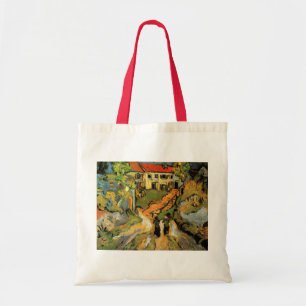 Bolso De Tela Calle del pueblo y escaleras Auvers, figuras