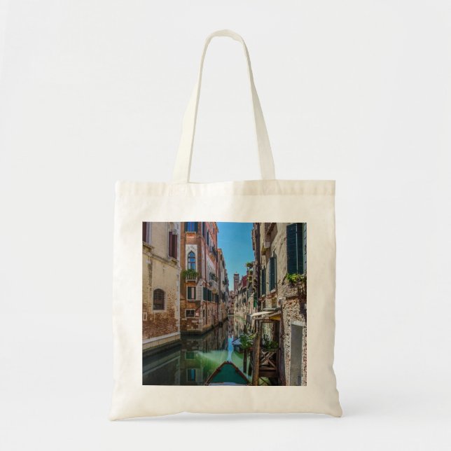 Bolso De Tela Calle estrecha con canal en Venecia (Frente)
