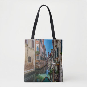 Bolso De Tela Calle estrecha con canal en Venecia