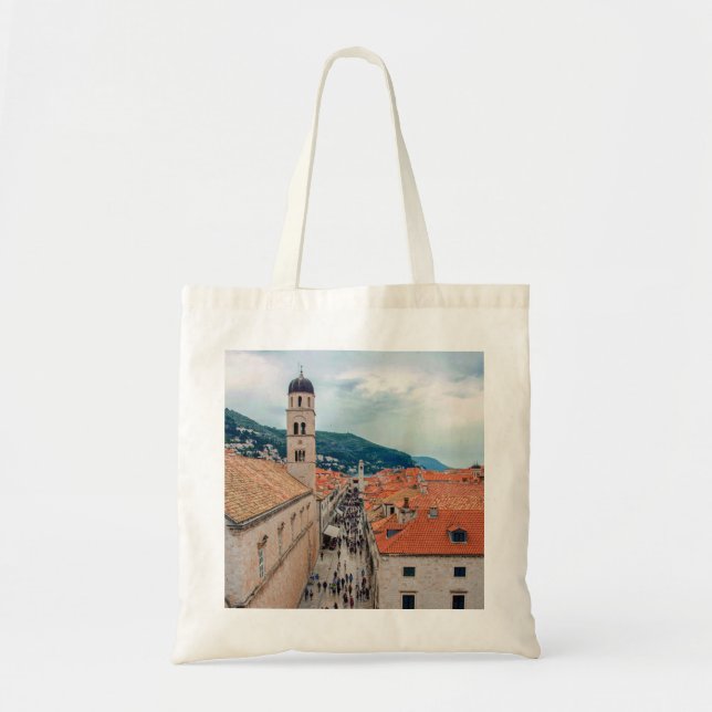 Bolso De Tela Calle principal de Dubrovnik, Croacia (Frente)