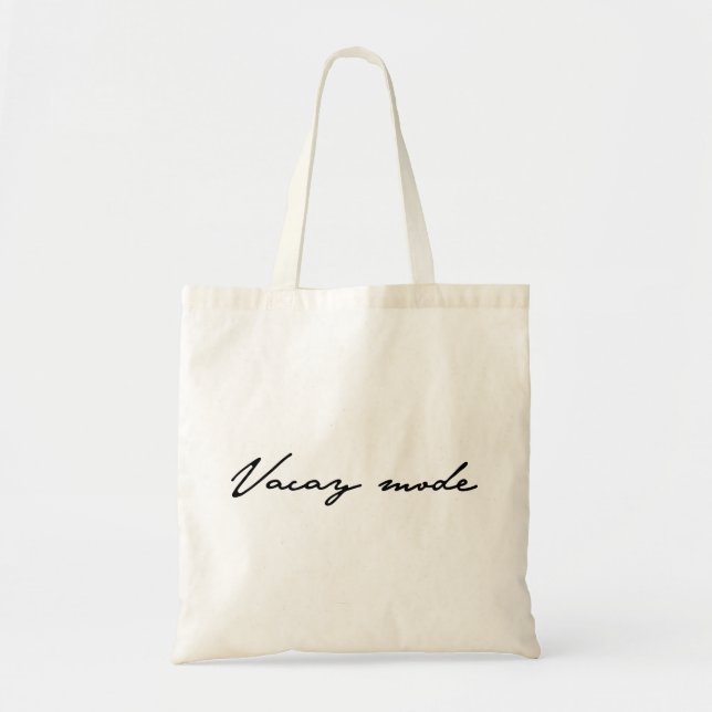 Bolso De Tela Calligrafía de verano en modo vacay (Frente)