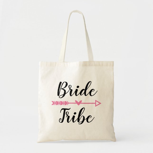 Bolso De Tela Calligraphy Bride Tribe Arrow (Frente)
