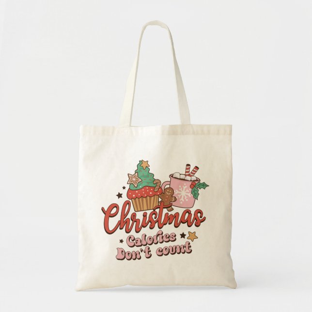 Bolso De Tela Calorías de navidades no cuentan (Frente)