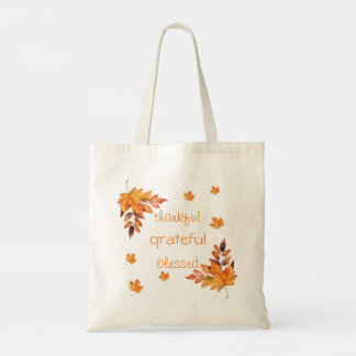Bolso De Tela Calurosa caída de otoño deja agradecida bendición 
