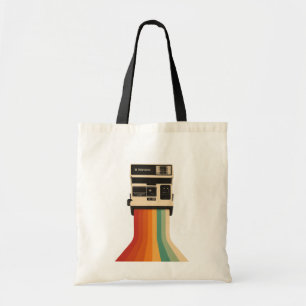 Bolso De Tela Cámara Retro con Impresión de Arcoíris