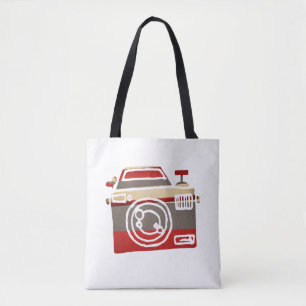 Bolso De Tela Cámara Roja Lindo Corazón De Amor Fotografía Gráfi