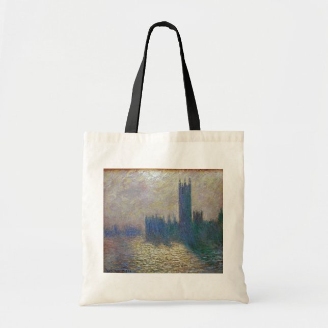 Bolso De Tela Cámaras del Parlamento (Londres), Monet (Frente)
