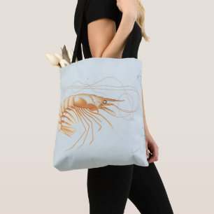 Bolso De Tela Camarón o Langostino, Vida Marina Vintage Animales