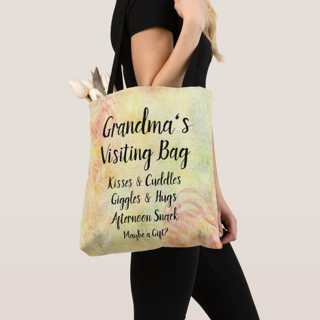 Bolso De Tela Cambiar nombre / Palabras Floral de bolsitas de vi (Detalle)