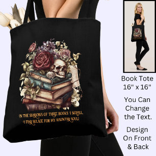 Bolso De Tela Cambiar texto, libros góticos y citas de lector, n