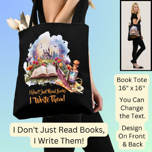 Bolso De Tela Cambiar texto, no solo leo libros, los escribo