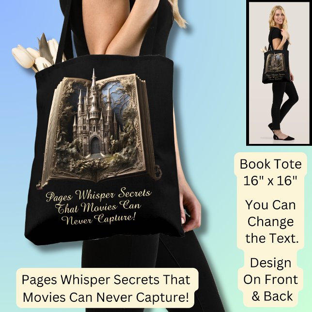 Bolso De Tela Cambiar texto, páginas secretos de susurro, libro  (Subido por el creador)