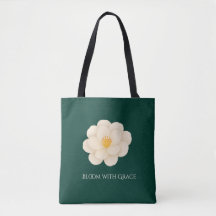 Camelia Blanca Elegante Floración Botánica Verde P