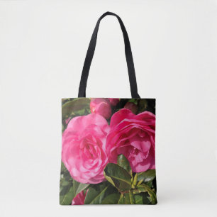 Bolso De Tela Camellia rosa 
