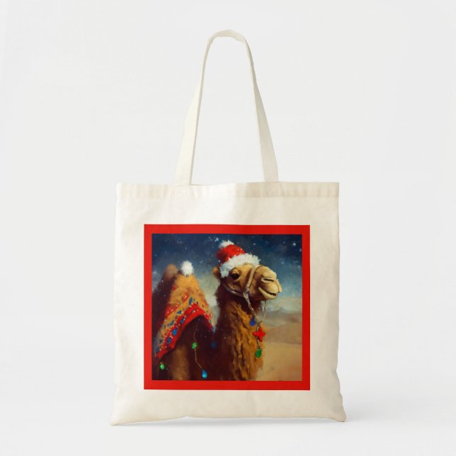 Bolso De Tela Camello 3 navidades (Frente)