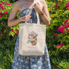 Bolso De Tela Camello navidad, personalizable